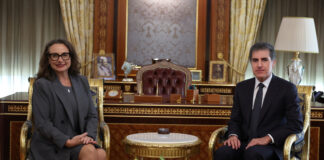سەرۆکی هەرێمی کوردستان پێشوازی لە کونسوڵی گشتیی ئەمهریکا دەکات